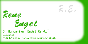 rene engel business card